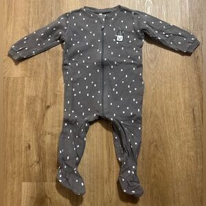 🩶PEKKLE Gray Milk Polka Dot Baby Sleeper - 9M